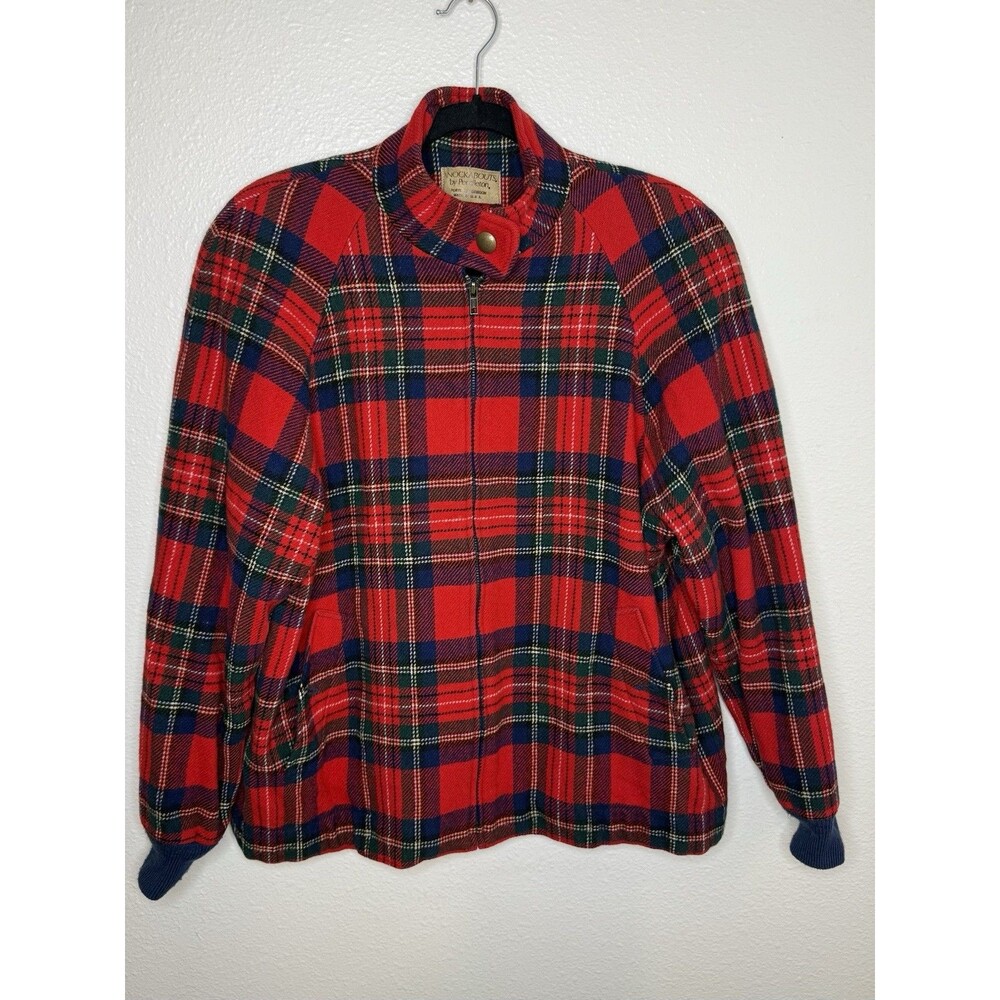 Knockabouts By Pendleton Tartan Flannel Jacket Vintage Red Size Medium